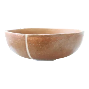 Mid-Century Art Pottery Bowl/Burnt Orange