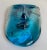 Late 20th Century Vintage Art Glass Blue Face Mask Paperweight For Sale - Image 5 of 10