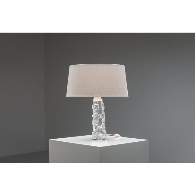 1970s Swedish Glass Table Lamp from Reijmyre Glasbruk, 1970s For Sale - Image 5 of 11