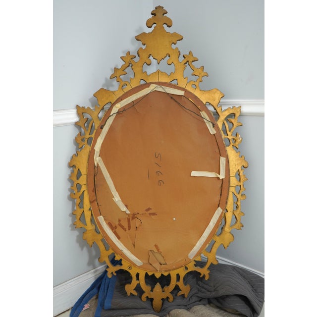 Rococo Style Ornate Gold Frame Wall Mirror For Sale - Image 10 of 10