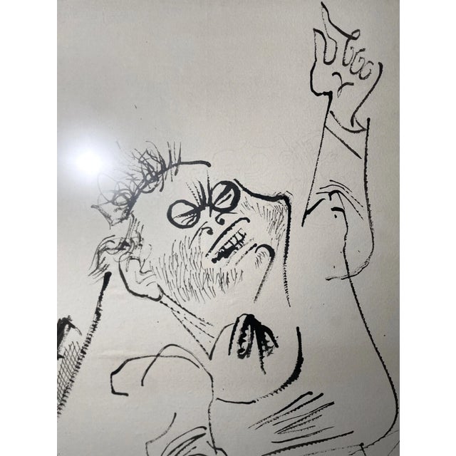 Huge Vintage Original William Gropper Ink Wash Figural Drawing Sketch Painting For Sale In New York - Image 6 of 12