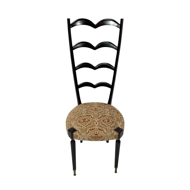 1950s Mid-Century Modern High Back Side Chair from Paolo Buffa, 1950s For Sale - Image 5 of 13