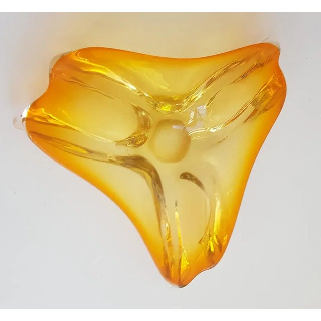 1950s Orange and Gold Coloured Murano Glass Bowl, 1950s For Sale - Image 5 of 5