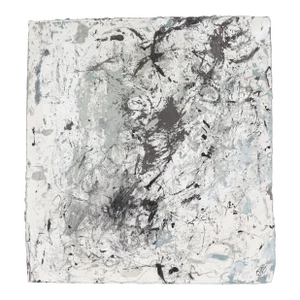 Scattered Monochrome Abstract 20th Century Oil on Paper