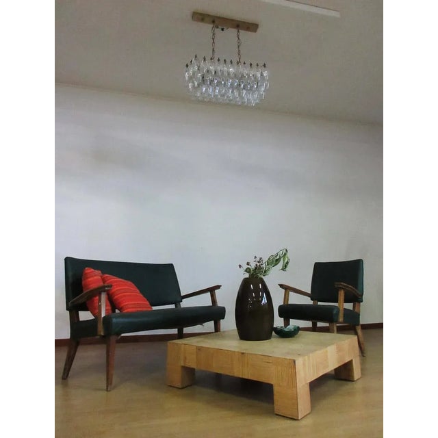 Trasparent Polyhedrons Murano Glass Chandelier from Carlo Scarpa, 1970s For Sale - Image 12 of 18