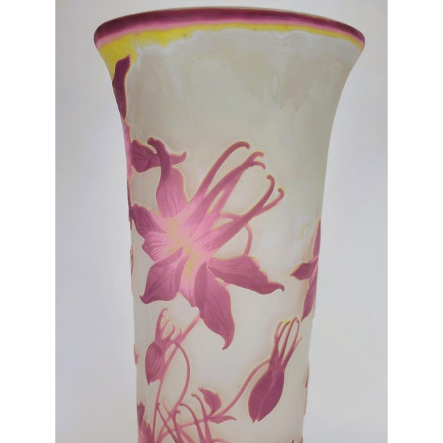 Large Art Nouveau Cyclamens Vase from E Gallé For Sale - Image 18 of 18