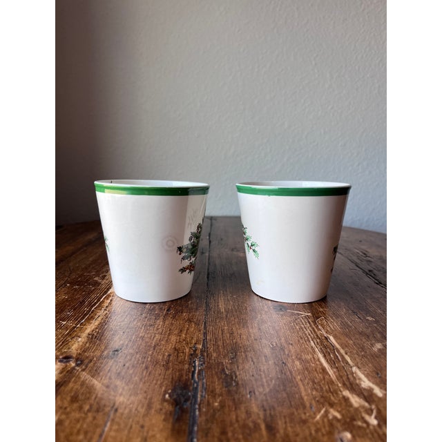 English Late 20th Century Spode Christmas Tree Pattern Mugs Pointed Handle - Set of 2 For Sale - Image 3 of 4