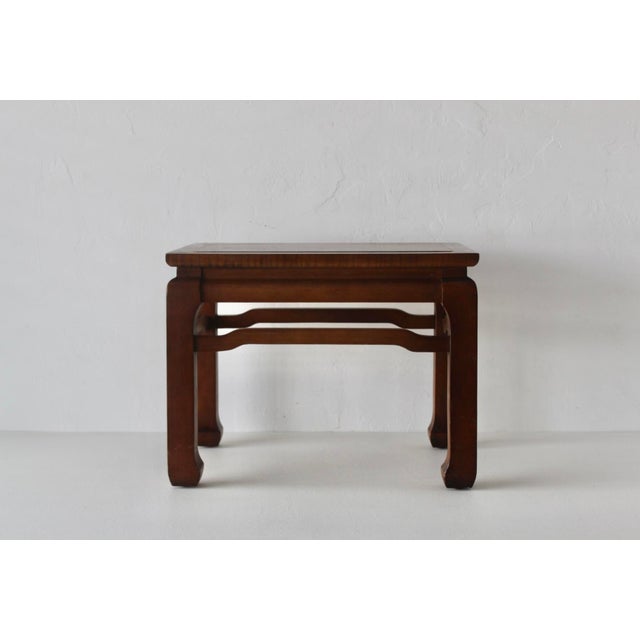 Late 20th Century Vintage Ming Style Convertible Side Table Stool Mid-Century For Sale - Image 5 of 15
