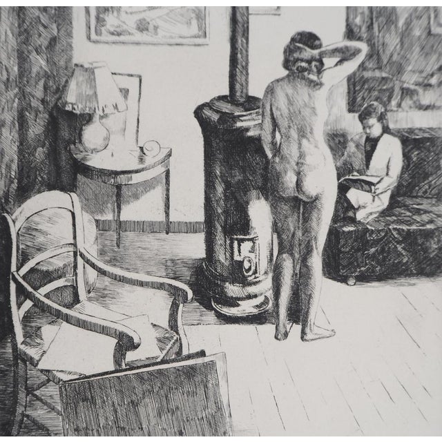 Eugène Corneau, Study of the Female Ni, 1946, Etching For Sale - Image 7 of 7