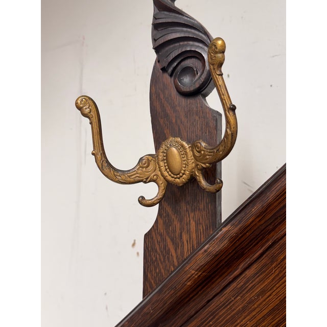 Antique Wooden Entry Hall Storage Tree For Sale - Image 9 of 12