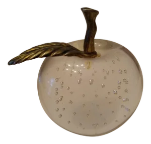 Early 20th Century Vintage Apple Shaped Blown Glass Paperweight