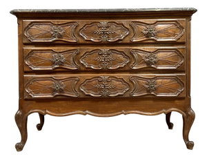Antique Louis XV Baroque Commode in Walnut, 1850s