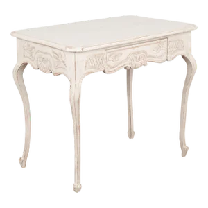 Gustavian White Painted Side Table With Drawer, Sweden Circa 1820-40