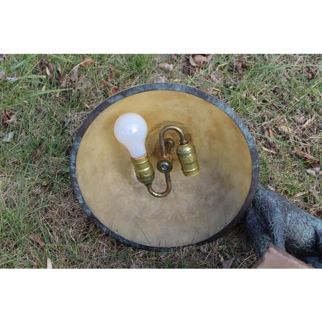 Maitland-Smith Bronze Giraffe Lamp With a Penshell Shade For Sale - Image 12 of 18