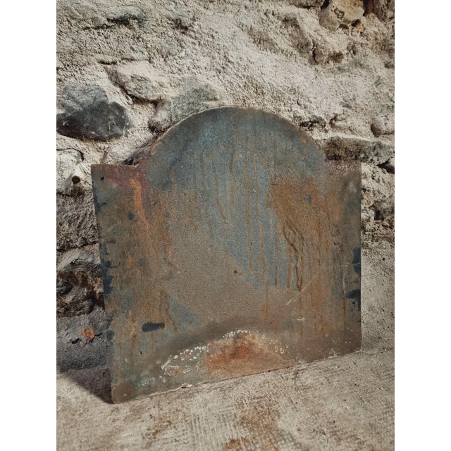 Late 17th Century French Cast Iron Fireback with Crowned Crest For Sale - Image 4 of 11