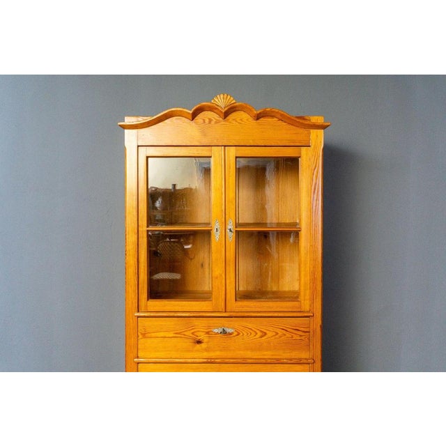 Wood Biedermeier Pine Kitchen Cupboard For Sale - Image 7 of 18