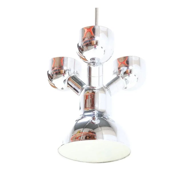 Space Age Chrome Pendant Light by Cosack Leuchten, 1970s For Sale - Image 7 of 12