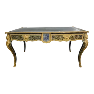 19th Century French Louis XV Style Boulle Bureau Plat