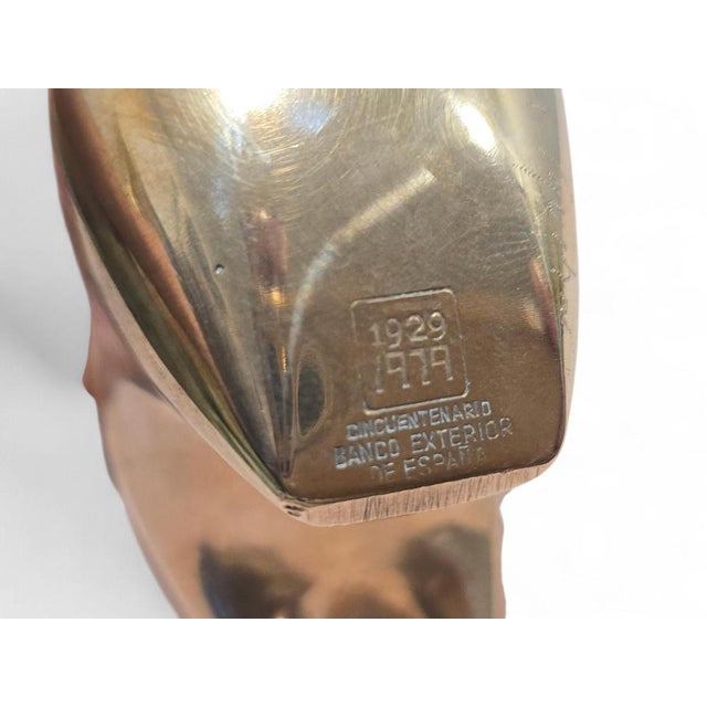 Gold Modernist Bronze Bull Sculpture, 1970s For Sale - Image 8 of 12
