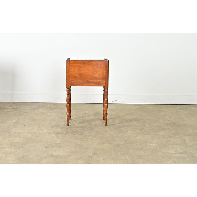 Wood French 19th Century Oak and Marble Bedside Table For Sale - Image 7 of 10