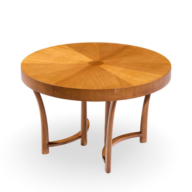 t.h. Robsjohn Gibbings for Widdicomb Mid Century Walnut Expanding Dining Table With 3 Leaves For Sale - Image 15 of 17