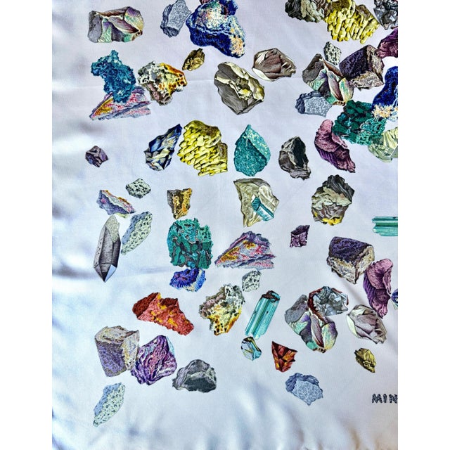 Hermès HERMÈS MINÉRAUX Silk Scarf designed by Grygkar Hugo 1984 For Sale - Image 4 of 11