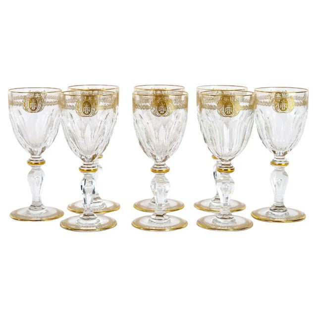 Tall Saint Louis Crystal Tableware Service / Eight People For Sale - Image 13 of 13