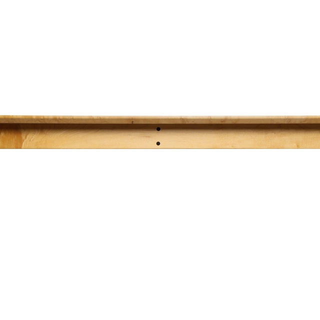 Late 20th Century Late 20th Century Signed Custom Bird’s-Eye Maple Console Table With Ebony Exposed Joinery For Sale - Image 5 of 11