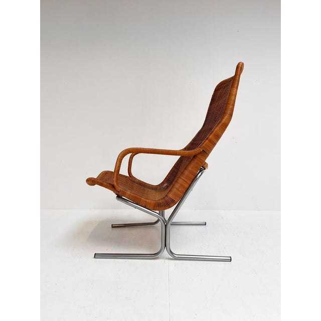 Mid-Century Modern Model 514 Armchair in Rattan by Dirk van Sliedregt, 1970s For Sale - Image 3 of 12