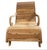 Vintage Solid Teak Sculptural Steamer-Style Chaise Lounge Chair For Sale - Image 4 of 12