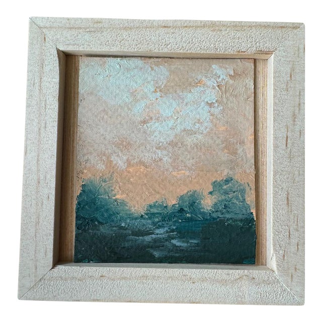 Wellon Bridgers Original Miniature Landstract: Day Painting, Framed For Sale