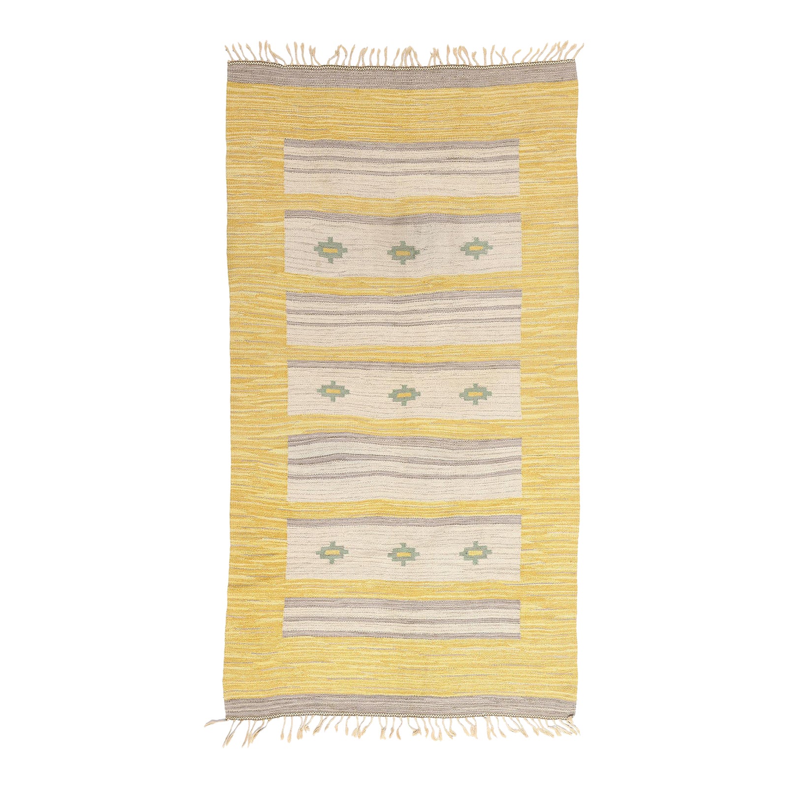 Vintage Swedish Rollakan Rug, 05'01 X 09'05 | Chairish