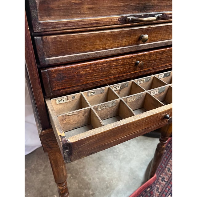 1930s Antique 1930s German Gutermann Haberdashery Thread Cabinet on Raised Stand For Sale - Image 5 of 14