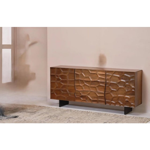 Transitional Loomlan Drevalen Three Drawers Wood Sideboard For Sale - Image 3 of 3