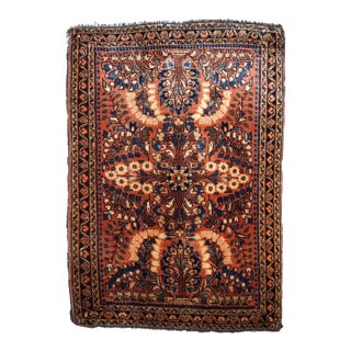 1920s, Handmade Antique Persian Sarouk Rug 2.1' X 3.2' For Sale