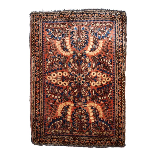 1920s, Handmade Antique Persian Sarouk Rug 2.1' X 3.2' For Sale