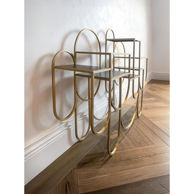 Gold Brushed Brass Apollo Book Shelf from Lara Bohinc, 2015 For Sale - Image 8 of 11