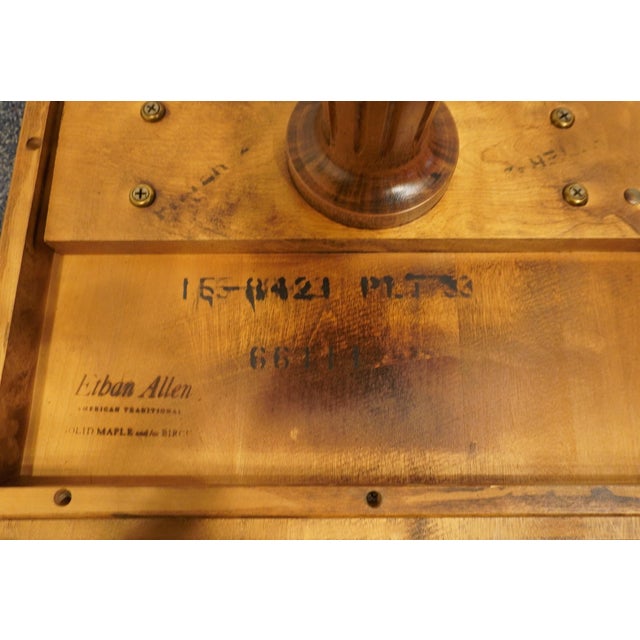 Brown Ethan Allen Classic Manor Collection Solid Maple 20" Square Accent Bunching End Table 15-8421 For Sale - Image 8 of 9