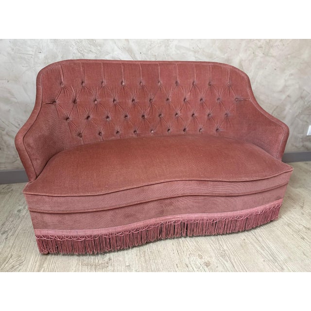 Vintage Velvet Sofa, 1950s For Sale - Image 13 of 13