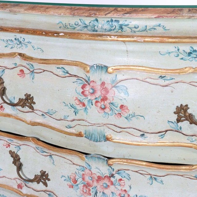 French Niccolini French Louis XIV Style Hand Painted Bombay Commode Signed 20thC For Sale - Image 6 of 15