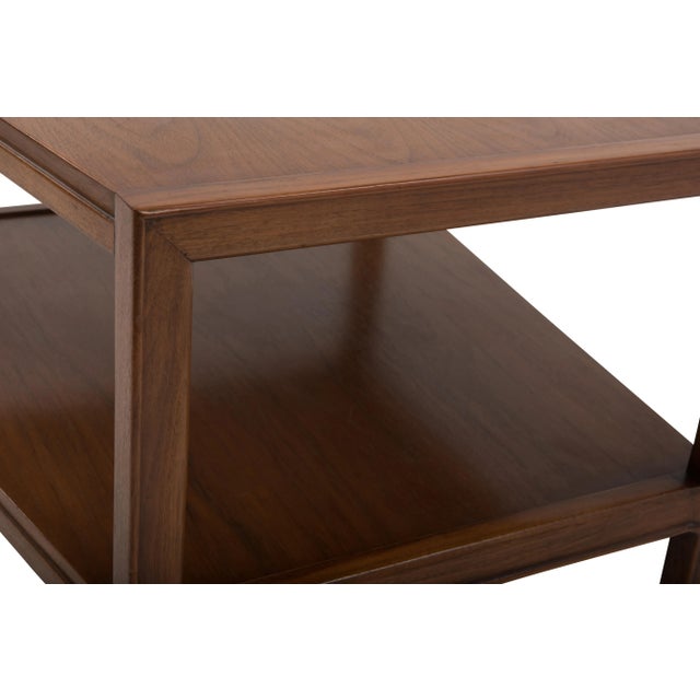 John Stuart Janus Collection Mt. Airy Furniture Sculptural Walnut Trapezoid Table For Sale - Image 10 of 12