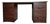 Desk - 2 File Cabinets + Desktop Walnut Wood Portable 3 Pc Retro Wooden Desk Euc For Sale