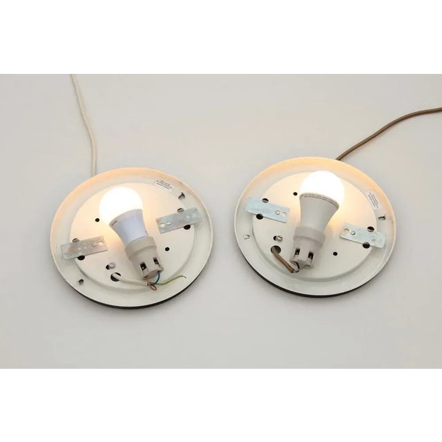 Black Mid-Century Glass Wall Mounts from Limburg, Germany, 1970s, Set of 2 For Sale - Image 8 of 9