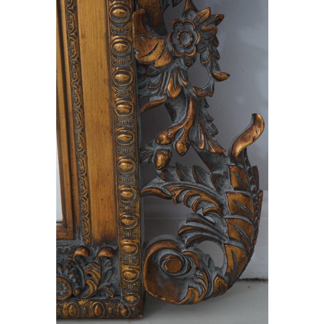 Glass Howard Elliot Collection Baroque Ornate Hanging Wall Mirror For Sale - Image 7 of 11