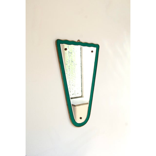 Vintage Italian Brass Mirror, 1950s For Sale - Image 4 of 13