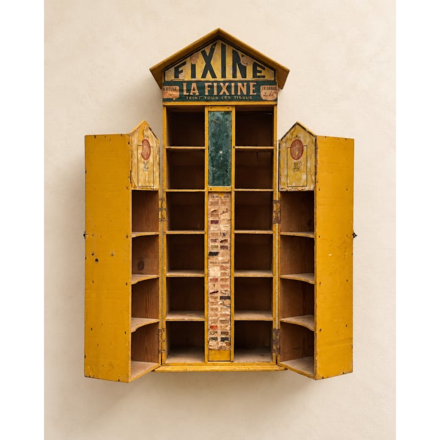 Industrial French La Fixine Advertising Shop Display Cabinet, 1920s For Sale - Image 3 of 12