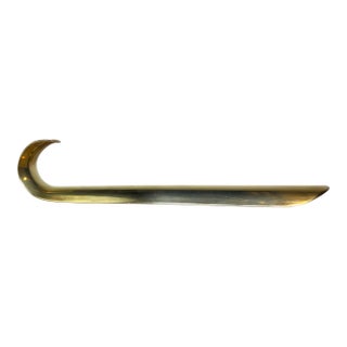 Vintage Solid Brass Long-Handled Shoehorn, India For Sale