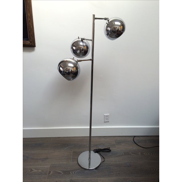 Robert Sonneman 1970's Chrome 3-Light Floor Lamp | Chairish