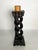 Rustic carved wood candlestick, France, 1970s. An elegant, hand-carved solid wood candlestick featuring a twisted column...