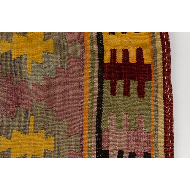 Turkish Mid 20th Century Handmade Wool Runner for Entryway or Gallery For Sale - Image 3 of 10